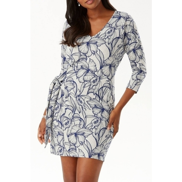 Tommy Bahama Heather Sands Side Tie Floral Print Dress Size Medium. - Picture 2 of 12